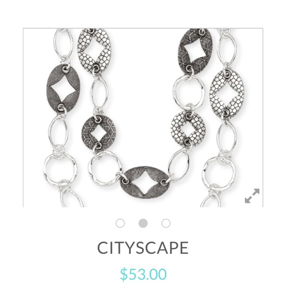 New with Defects - PD City Scape Silvet Necklace - Picture 3 of 8